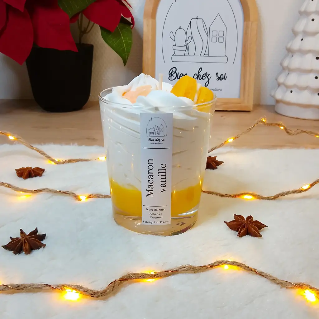 Bougie Macaron vanille