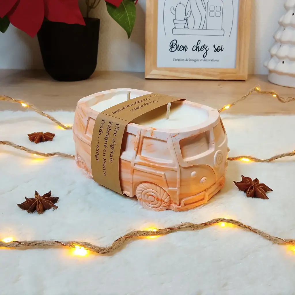 Bougie Van Gingembre Pamplemousse marbrée