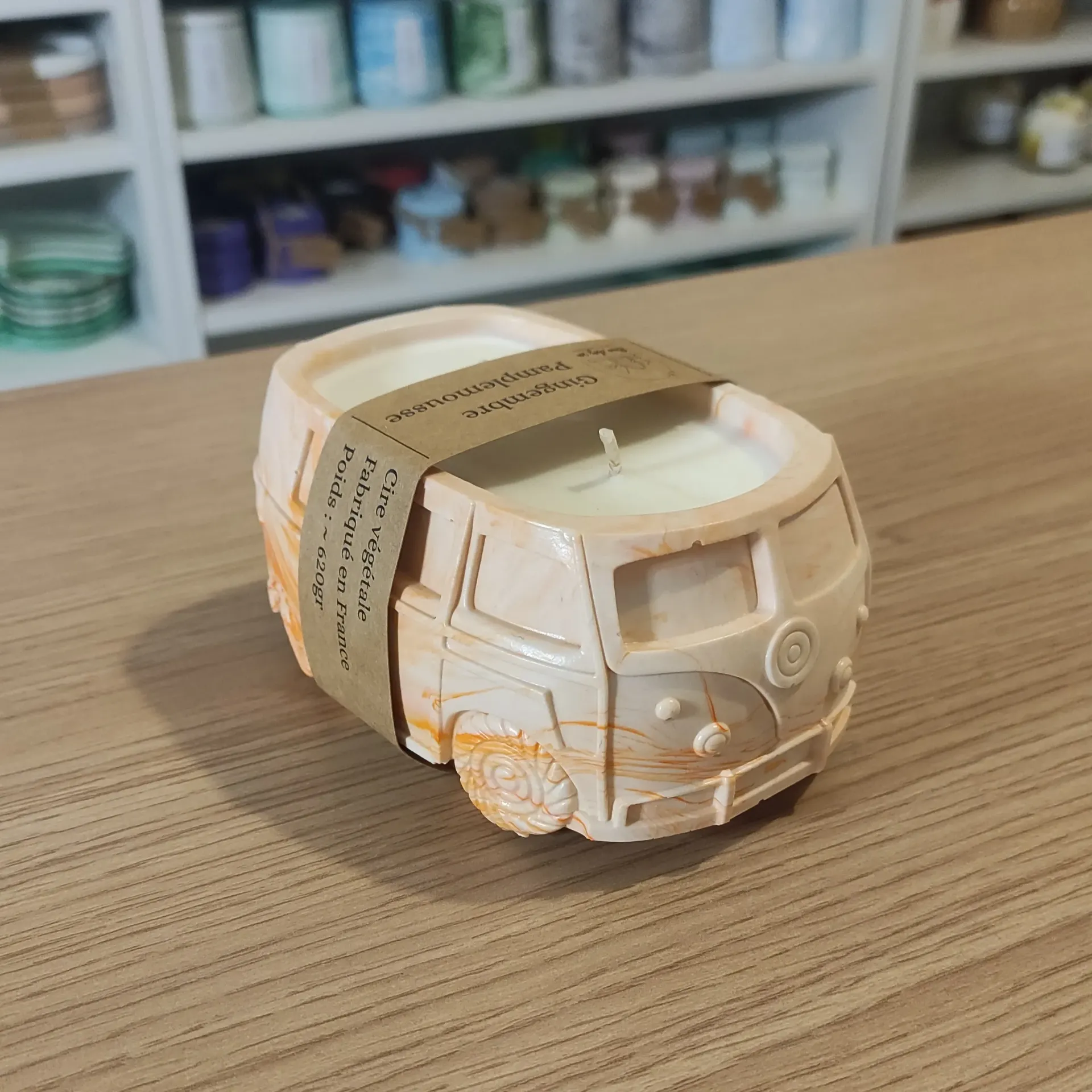 Bougie Van Gingembre Pamplemousse marbrée