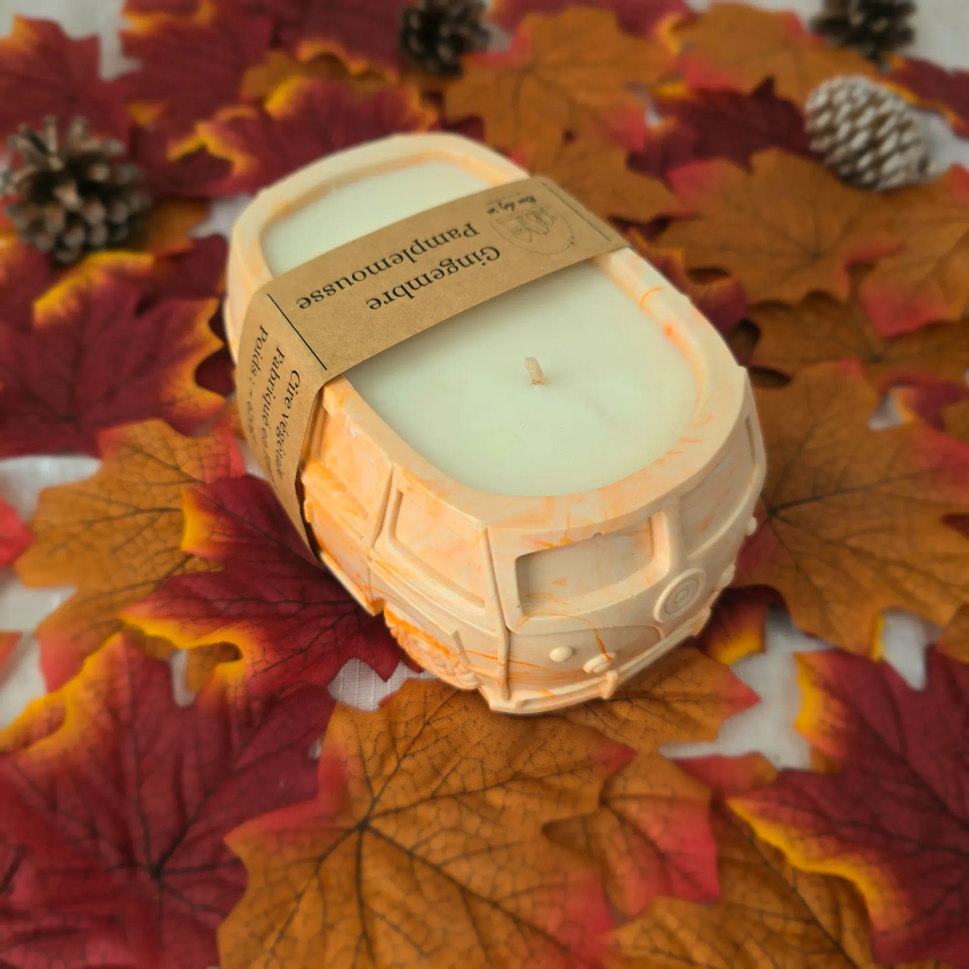 Bougie Van Gingembre Pamplemousse marbrée