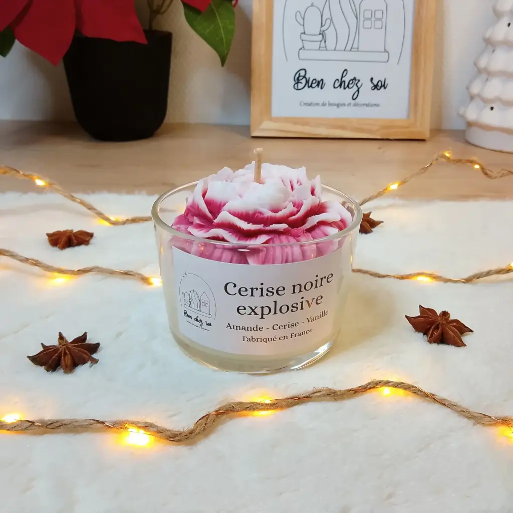 Bougie Cerise noire explosive