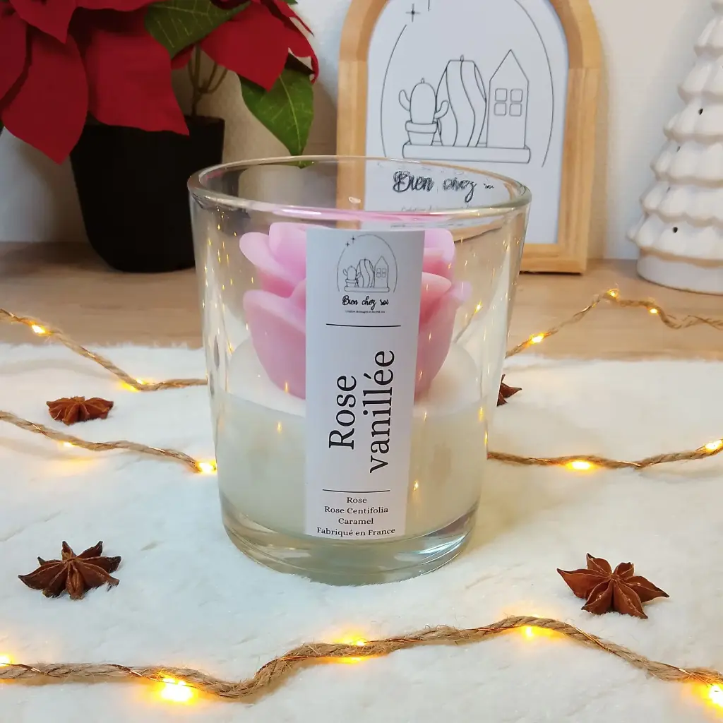 Bougie Rose vanillée