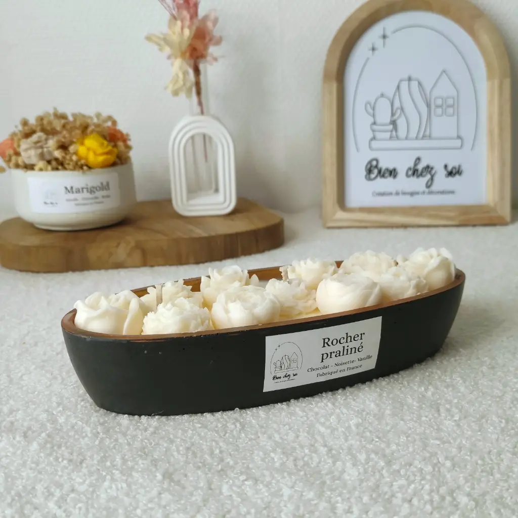 Bougie Waka Rocher praliné