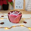 Bougie Rose vanillée marbrée