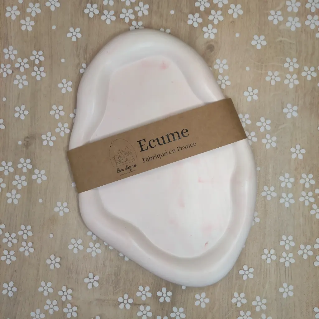 Vide poche Ecume marbré rose