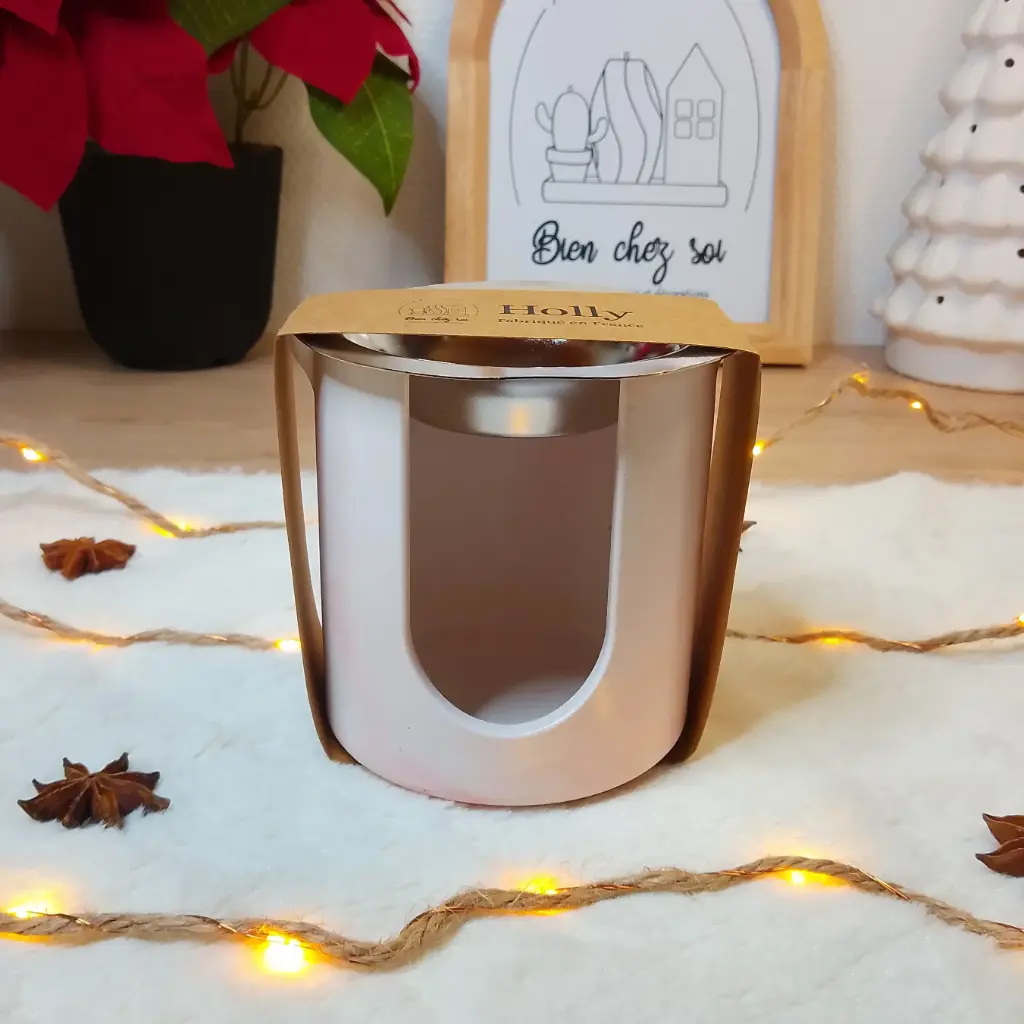 Brûle parfum Holly marbré rose