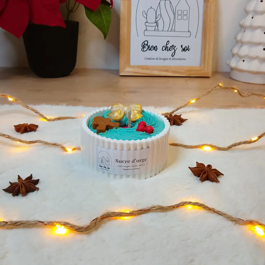 Bougie Couronne de Noël Sucre d'orge