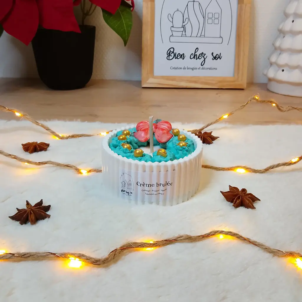 Bougie Couronne de Noël Crème brulée