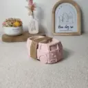 Bougie Van Monoï rosé marbrée