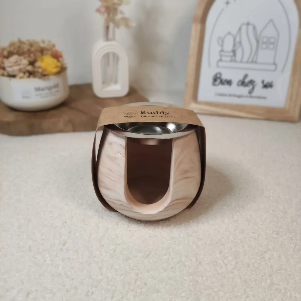 Brûle parfum Buddy marron marbré
