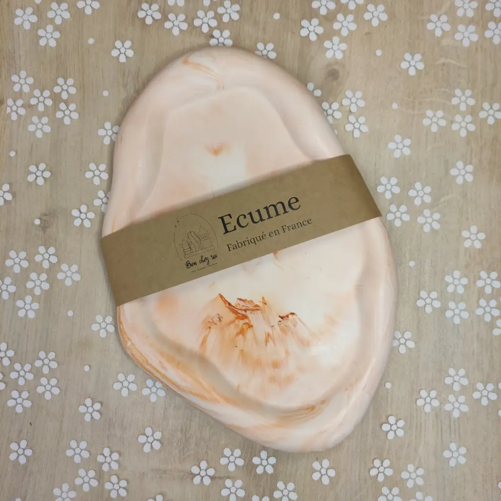 Vide poche Ecume marron marbré