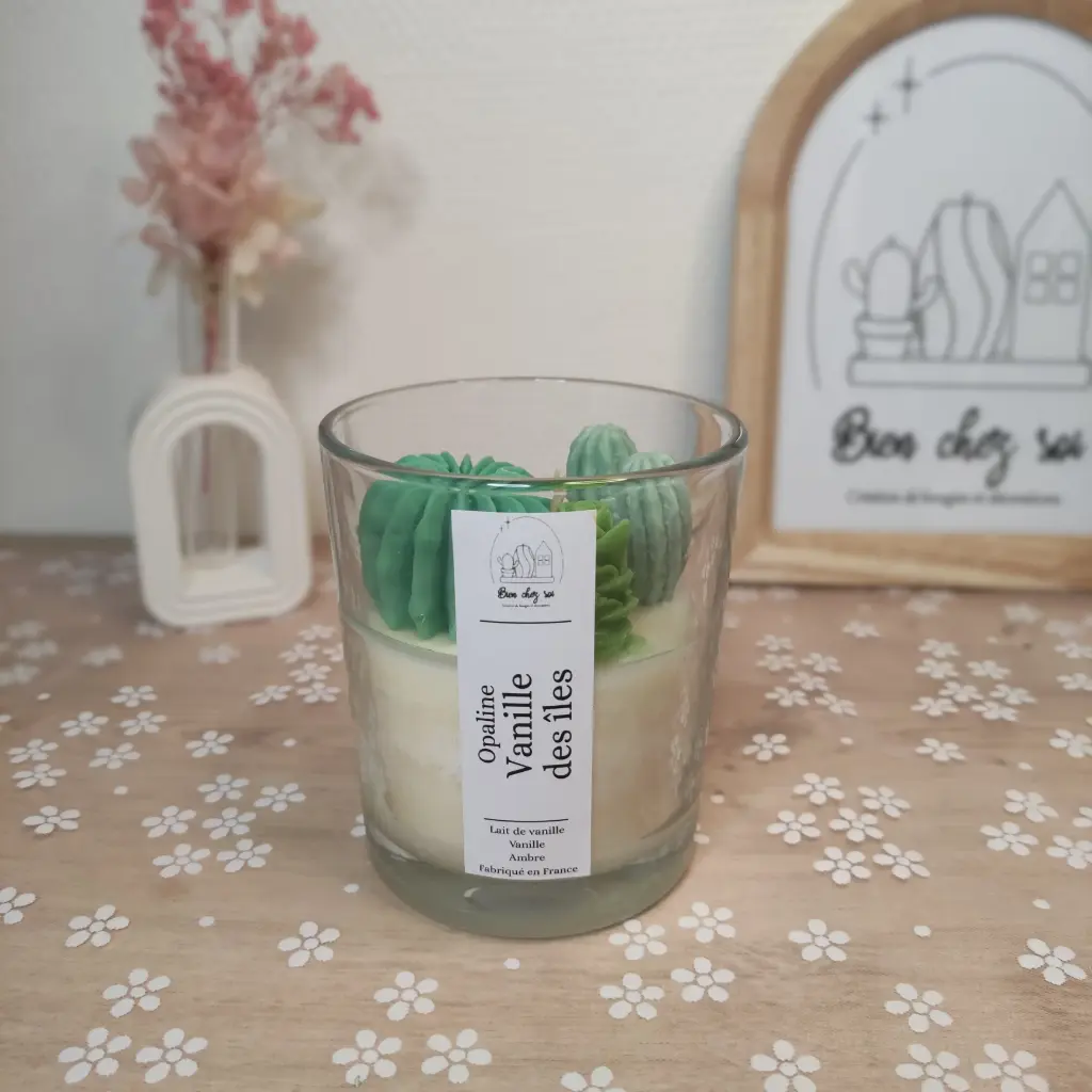 Bougie Opaline Vanille des îles