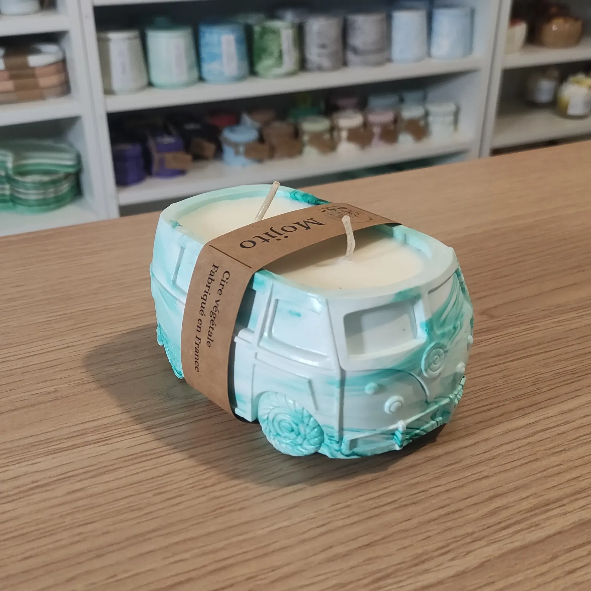 Bougie Van Mojito marbrée