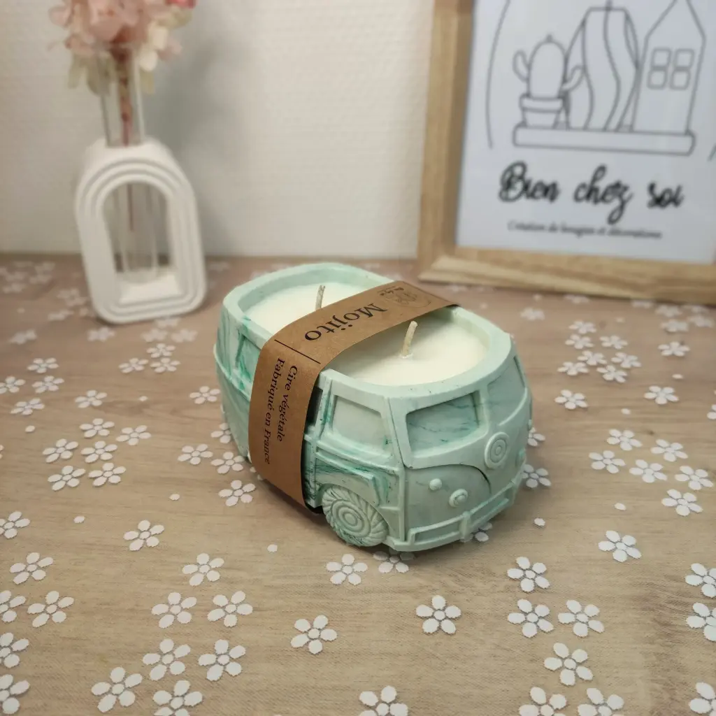 Bougie Van Mojito marbrée