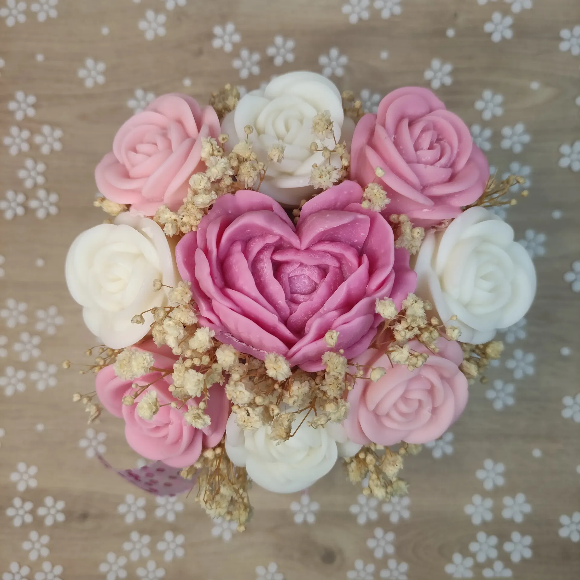 Bouquet de fondants parfumés Andréa Pink love