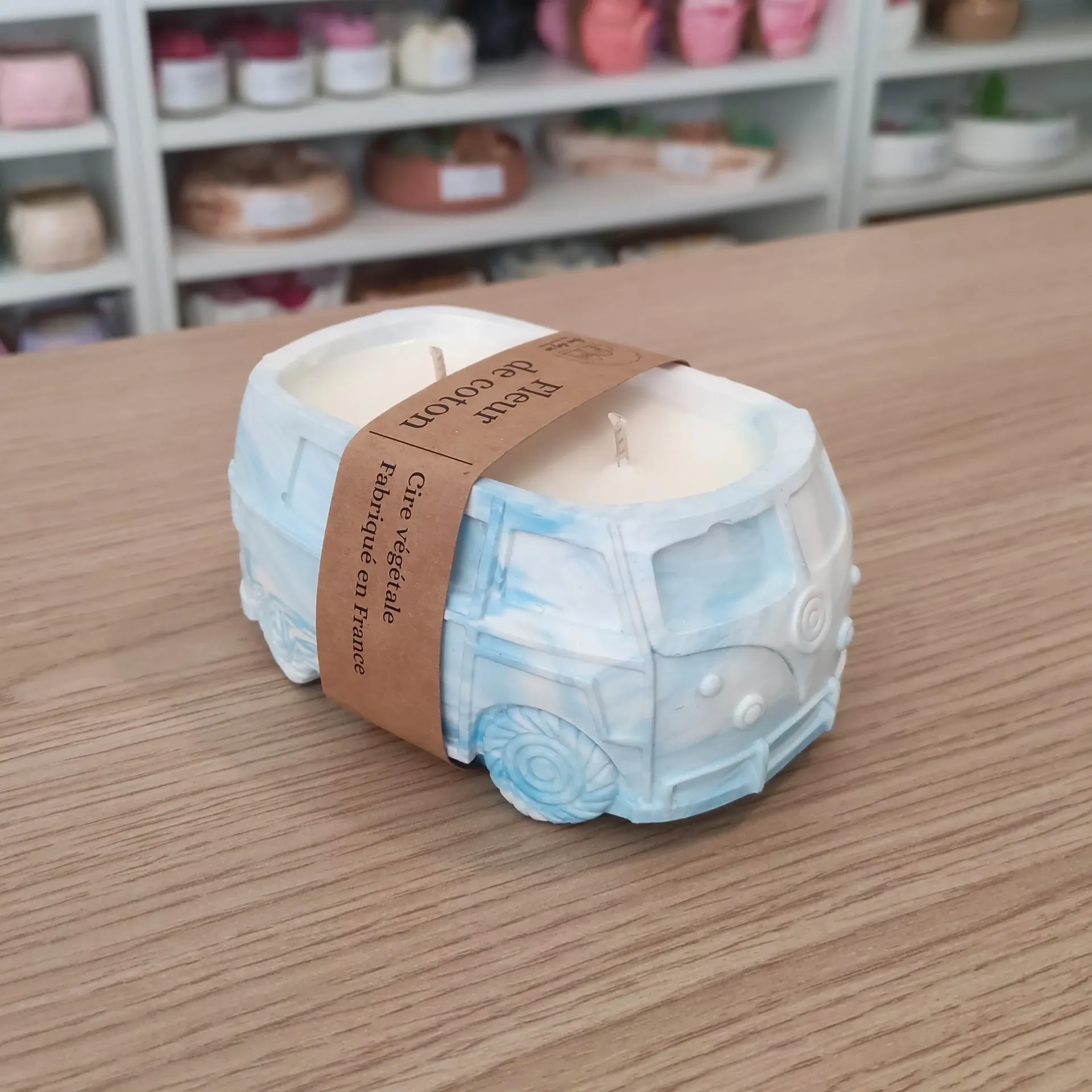 Bougie Van Fleur de coton marbrée