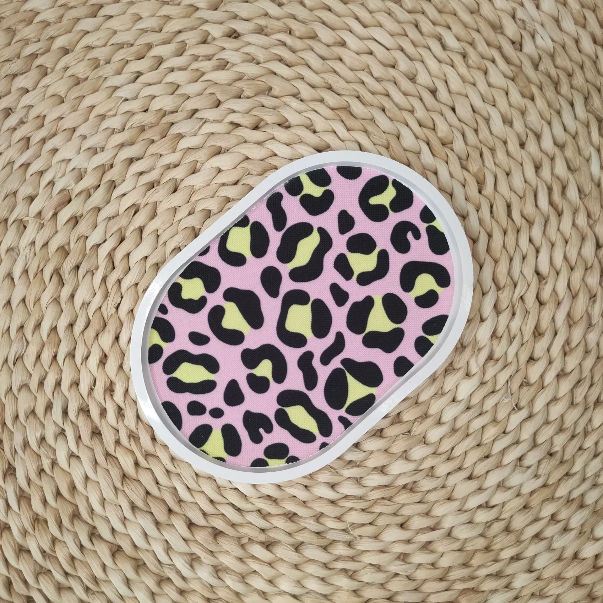 Vide poche Pullea léopard rose/jaune