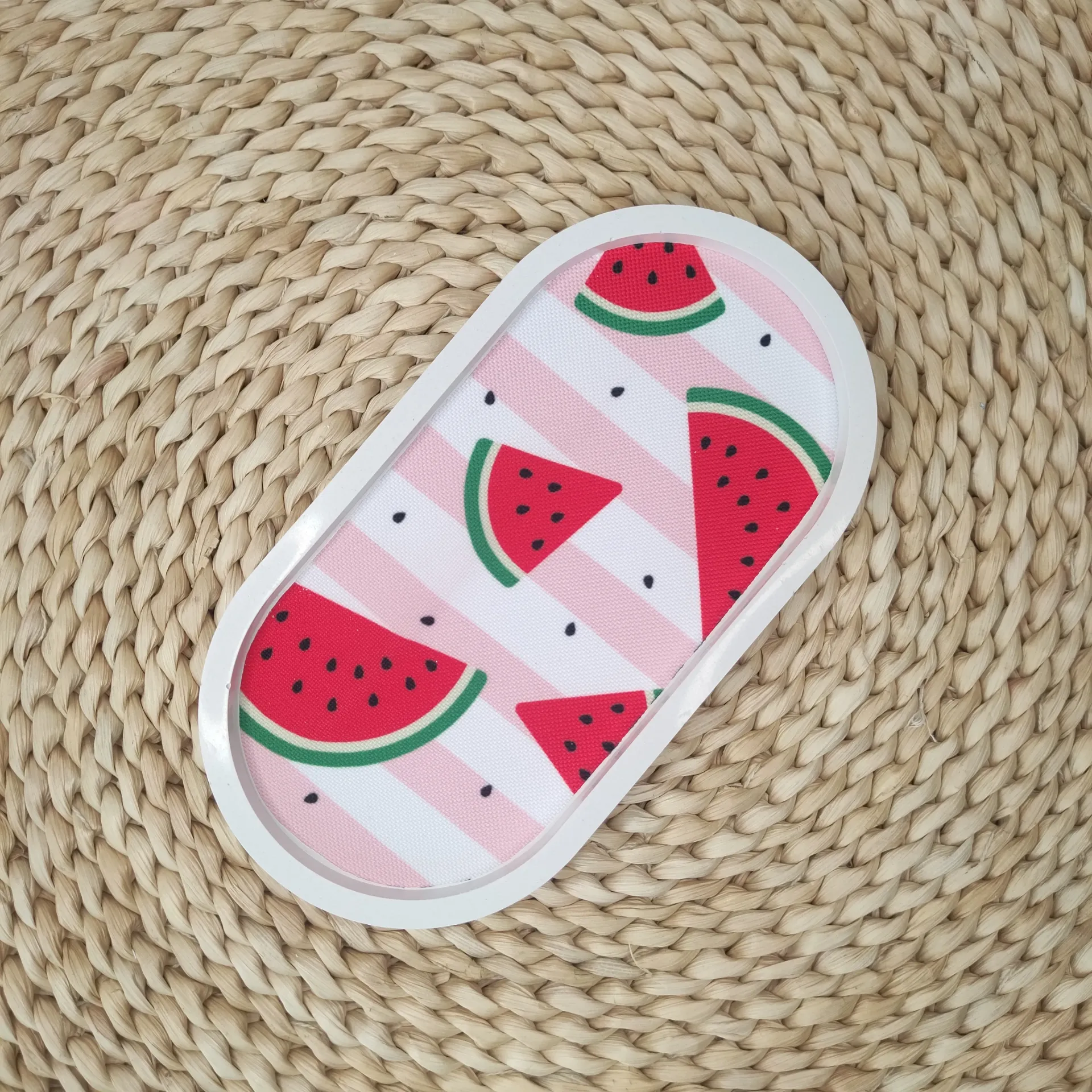 Vide poche Soikea rayé rose pastèque