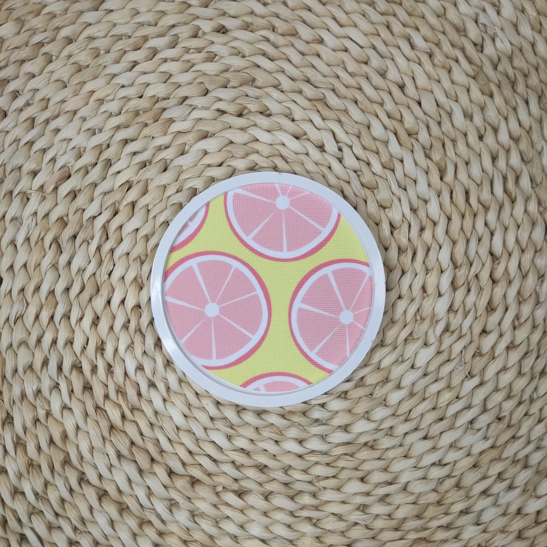 Vide poche Porohita jaune pamplemousse rose
