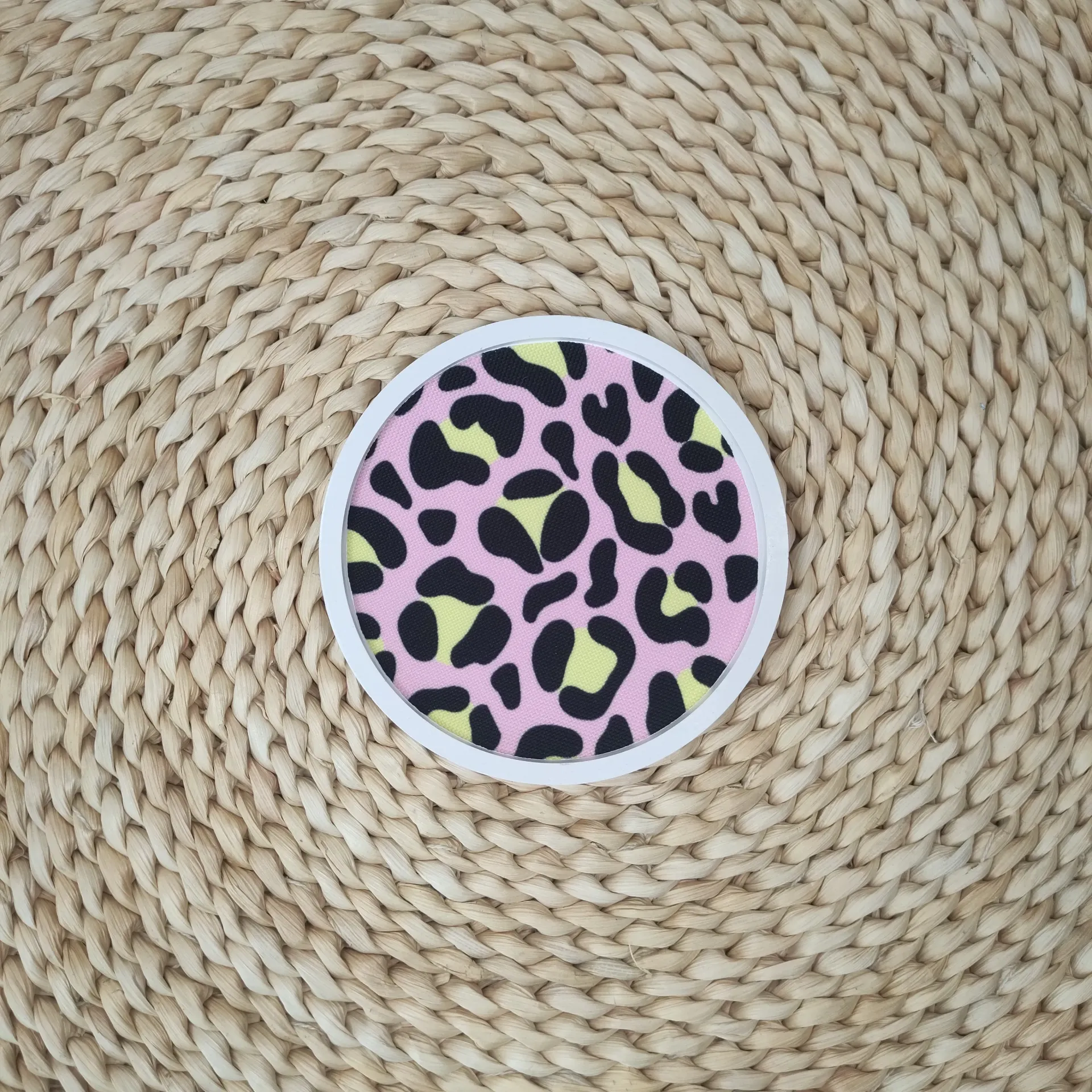 Vide poche Porohita léopard rose/jaune
