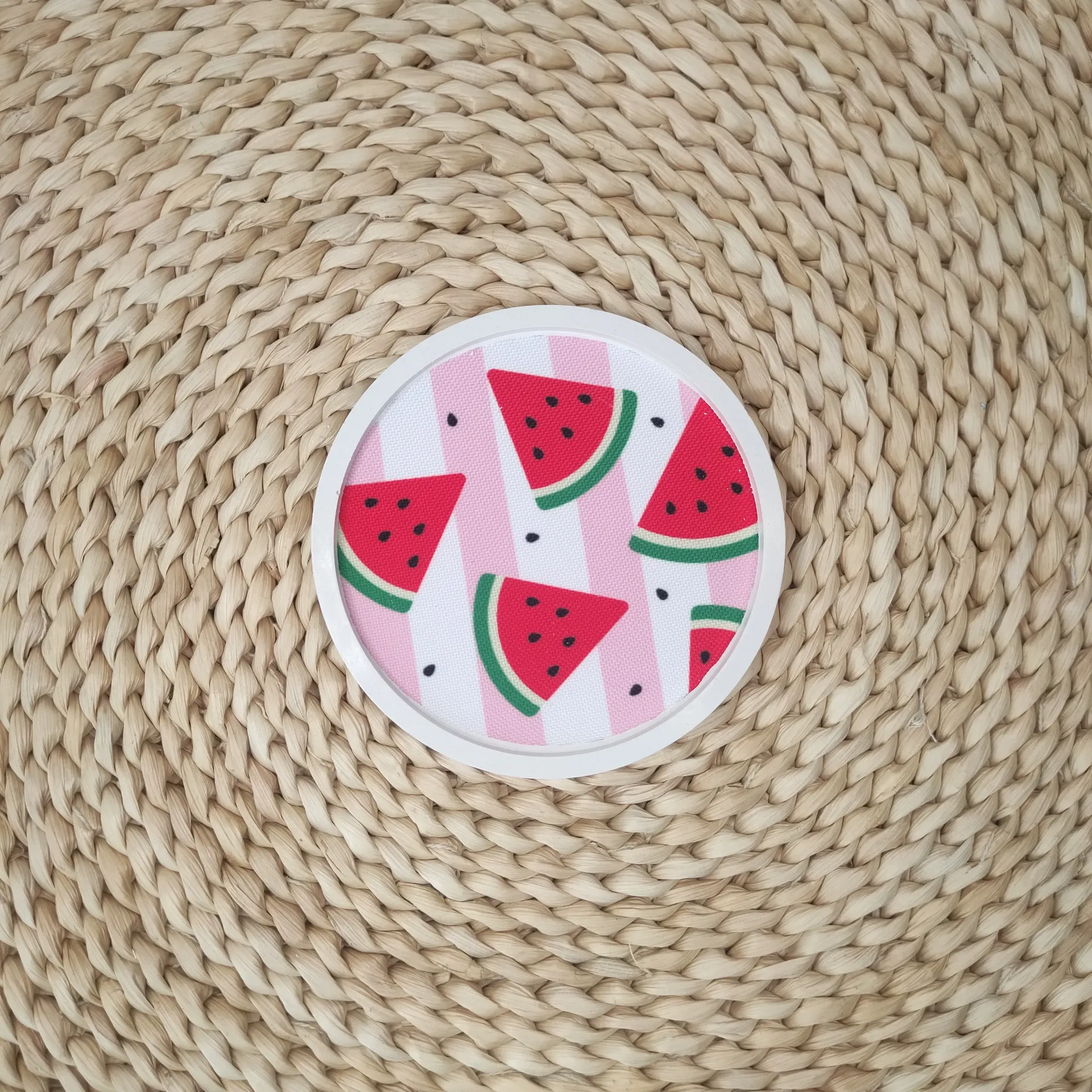 Vide poche Porohita rayé rose pastèque