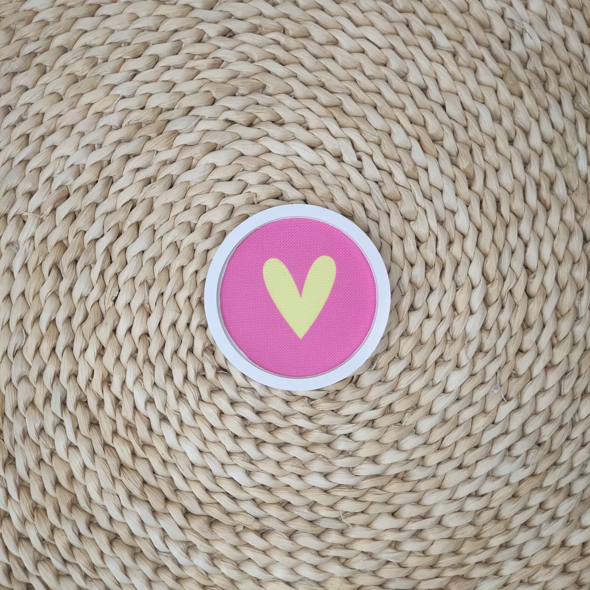 Vide poche Aëla rose cœur jaune