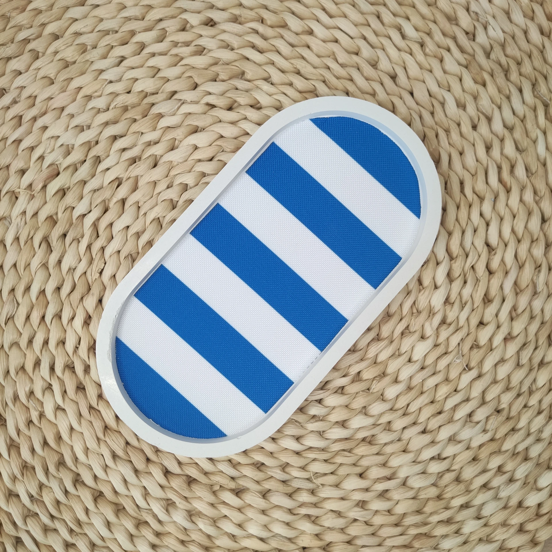 Vide poche Soikea rayé blanc/bleu breton