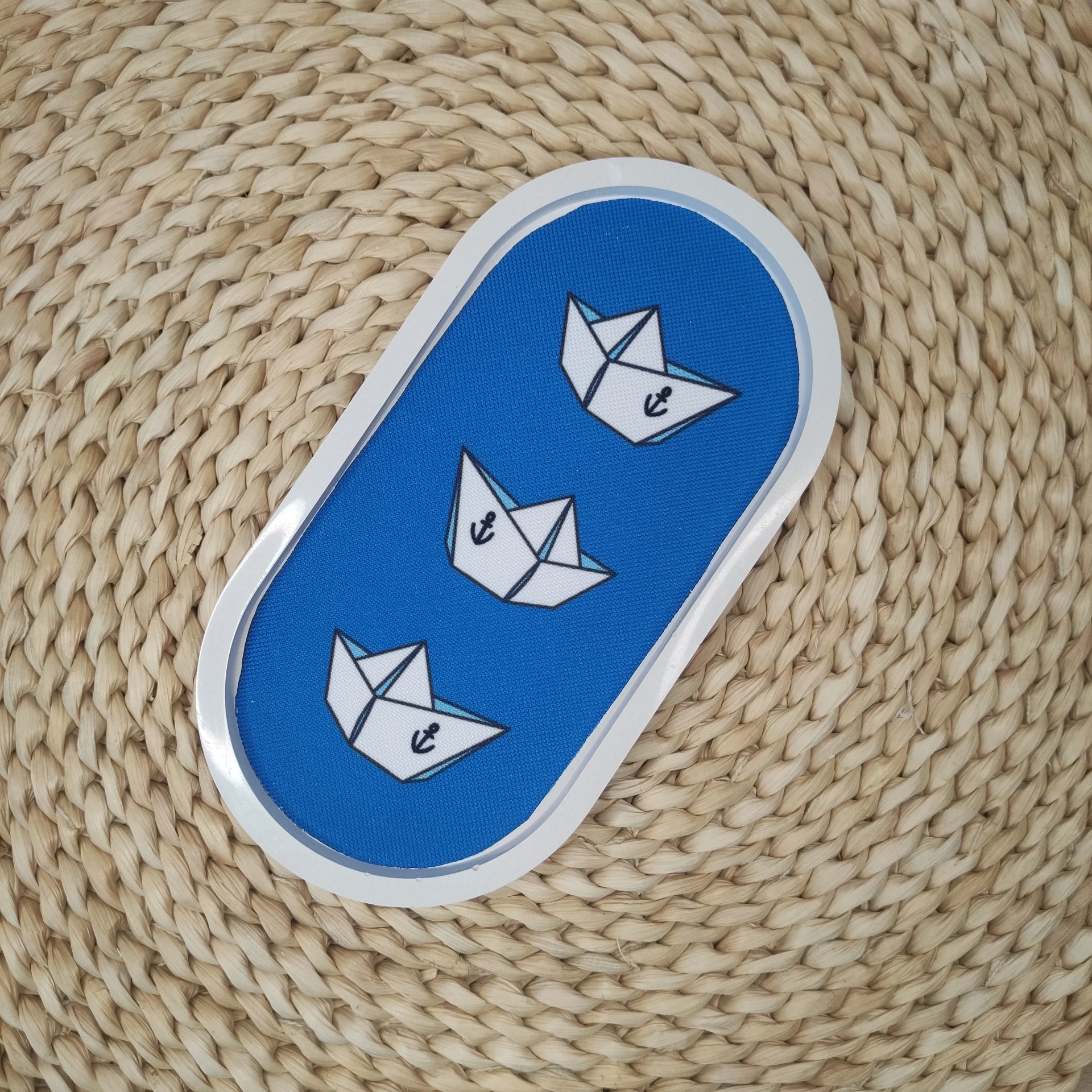 Vide poche Soikea bleu breton bateaux origami