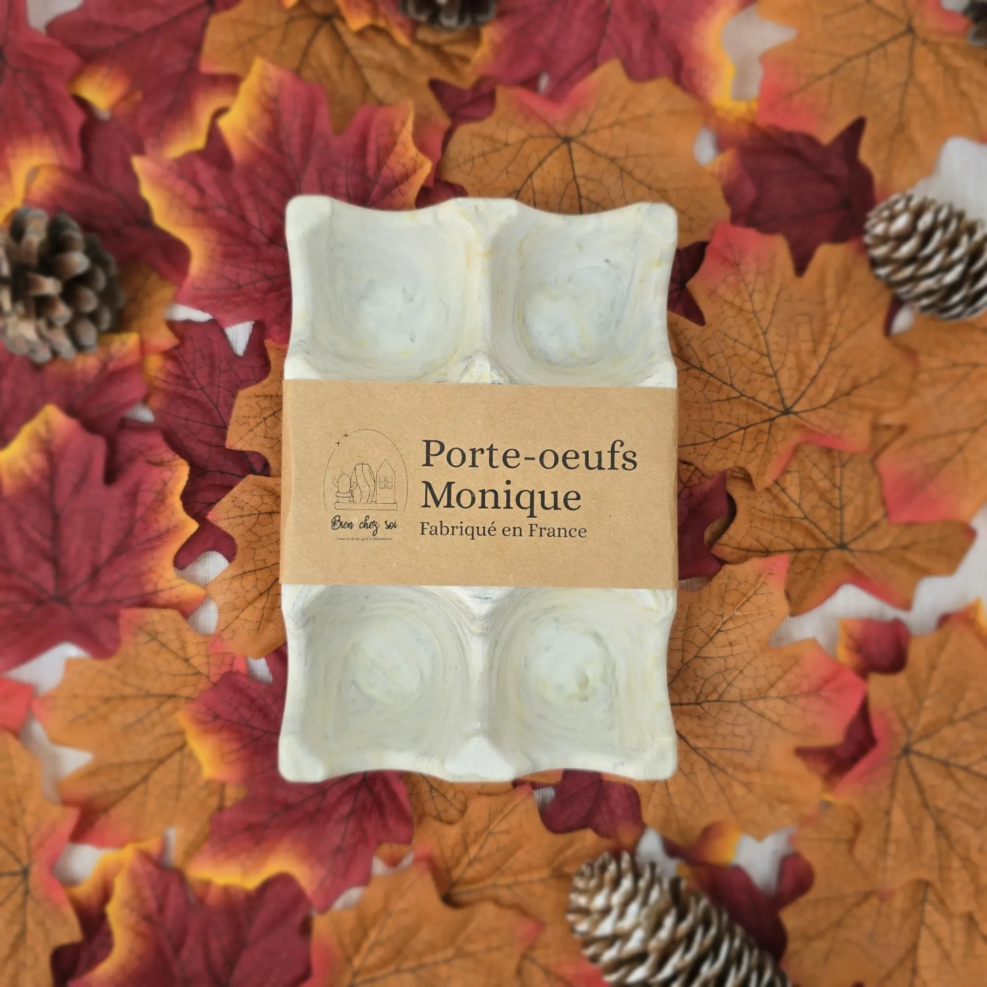 Porte-œufs Monique marbré tricolor