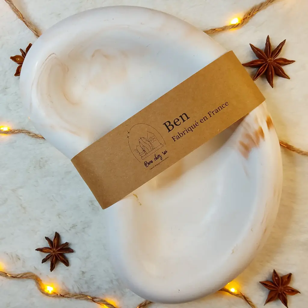 Vide poche Ben marbré beige