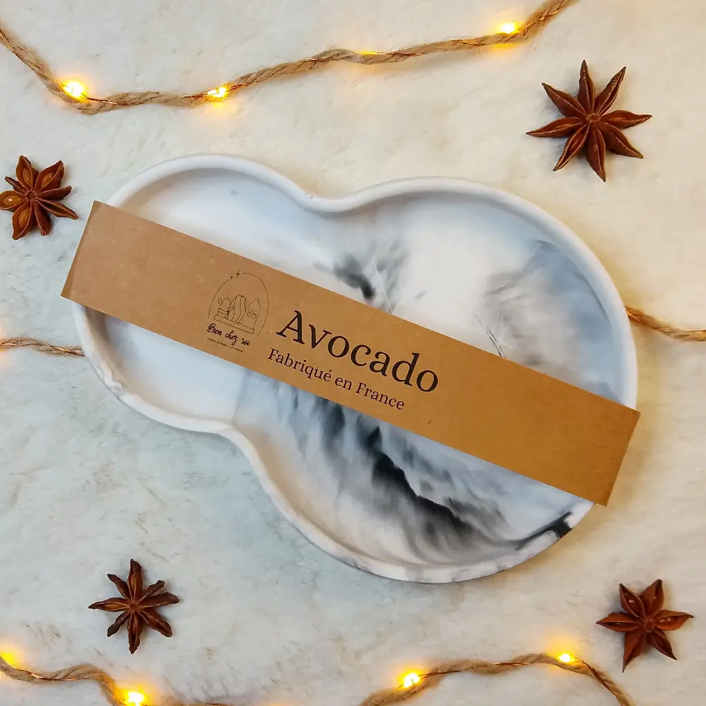 Vide poche Avocado marbré blanc