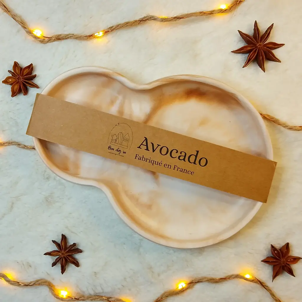 Vide poche Avocado marron marbré