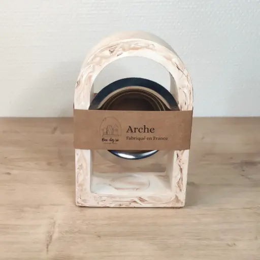 Brûle parfum Arche marbré marron