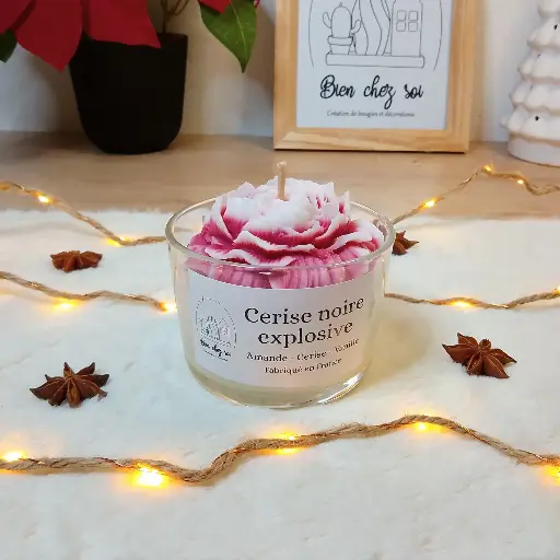 Bougie Cerise noire explosive