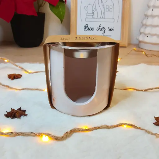 Brûle parfum Holly marbré marron