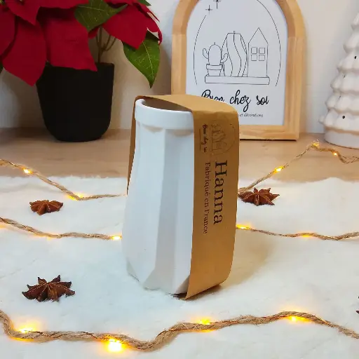 Vase origami Hanna blanc