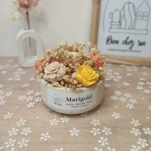 Bougie et fondants Marigold Citrouille blanche ambré