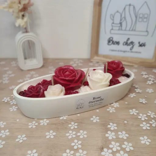 Bougie Waka Rose éternelle