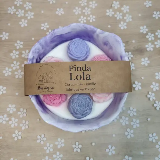 Bougie Pinda Lola marbrée