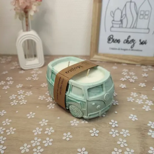 Bougie Van Mojito marbrée