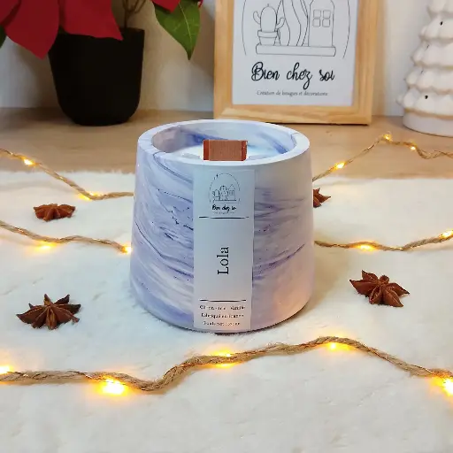 Bougie Lola marbrée