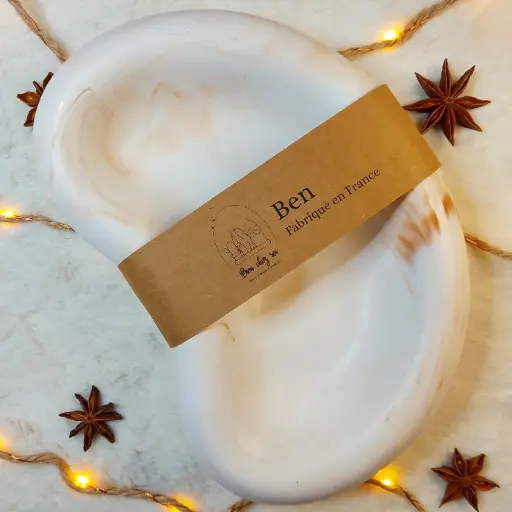 Vide poche Ben marbré beige